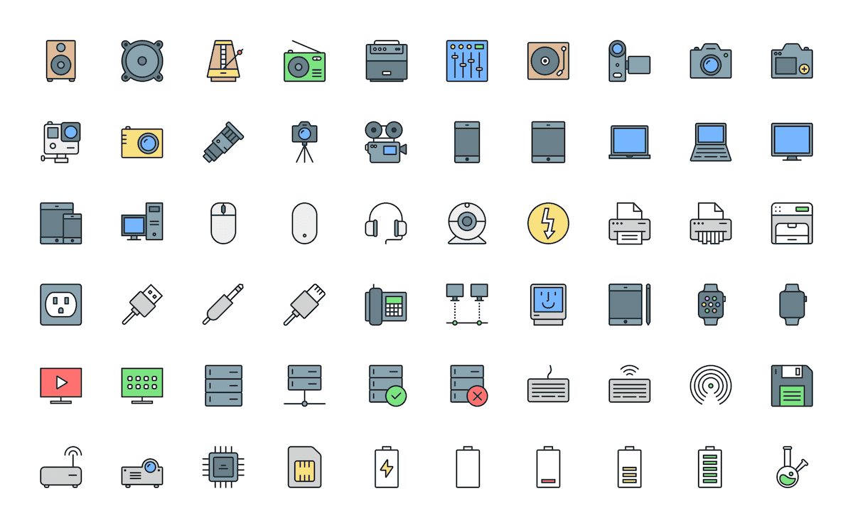 Colorful Icons - 06 Devices